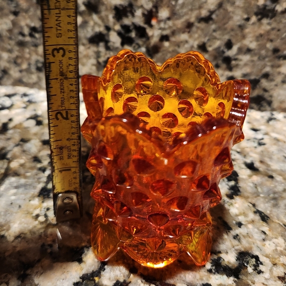 Fenton Amberina Hobnail Toothpick Holder - Picture 12 of 16